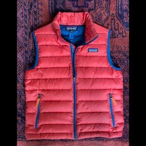 Patagonia Kids Down Vest Size Boys 10 ~ Like New